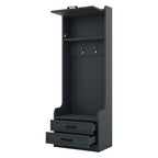 4-in-1 Detachable Hall Tree with Storage Cabinets and Hooks, Multifunctional Hallway Coat Rack with Drawers and Shoe Bench