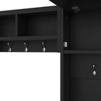 4-in-1 Detachable Hall Tree with Storage Cabinets and Hooks, Multifunctional Hallway Coat Rack with Drawers and Shoe Bench