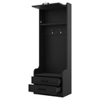 4-in-1 Detachable Hall Tree with Storage Cabinets and Hooks, Multifunctional Hallway Coat Rack with Drawers and Shoe Bench