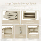 4-in-1 Detachable Hall Tree with Storage Cabinets and Hooks, Multifunctional Hallway Coat Rack with Drawers and Shoe Bench