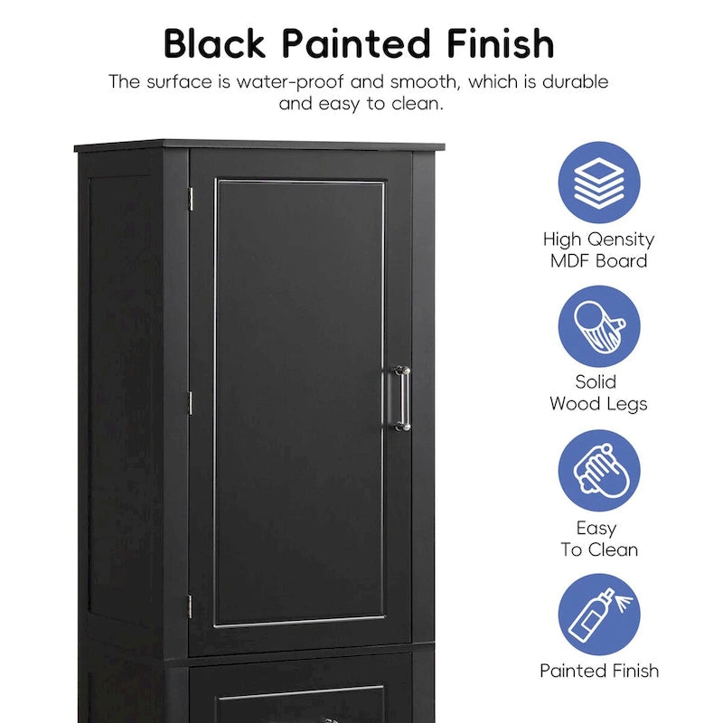 Tall Bathroom Storage Cabinet, Freestanding Storage Cabinet