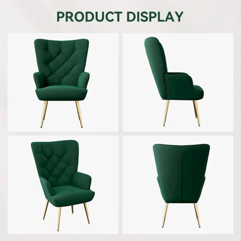 Modern Velvet Fabric Upholstered Chair