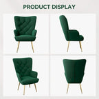Modern Velvet Fabric Upholstered Chair