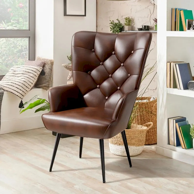 Modern Velvet Fabric Upholstered Chair