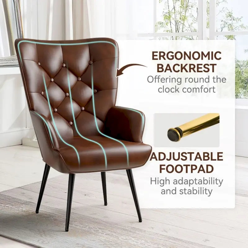 Modern Velvet Fabric Upholstered Chair