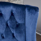 Contemporary Design Upholstered Wingback Chair, Hi-back Club Chair with Wood Legs