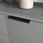 Sideboard Buffet Cabinet with Storage, Wood Coffee Bar Cabinet, 3 Drawers & 2 Doors, Buffet Cabinet Cupboard