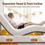 Adjustable Bed Frame Base Stress Massage Wireless Remote Quiet Motor