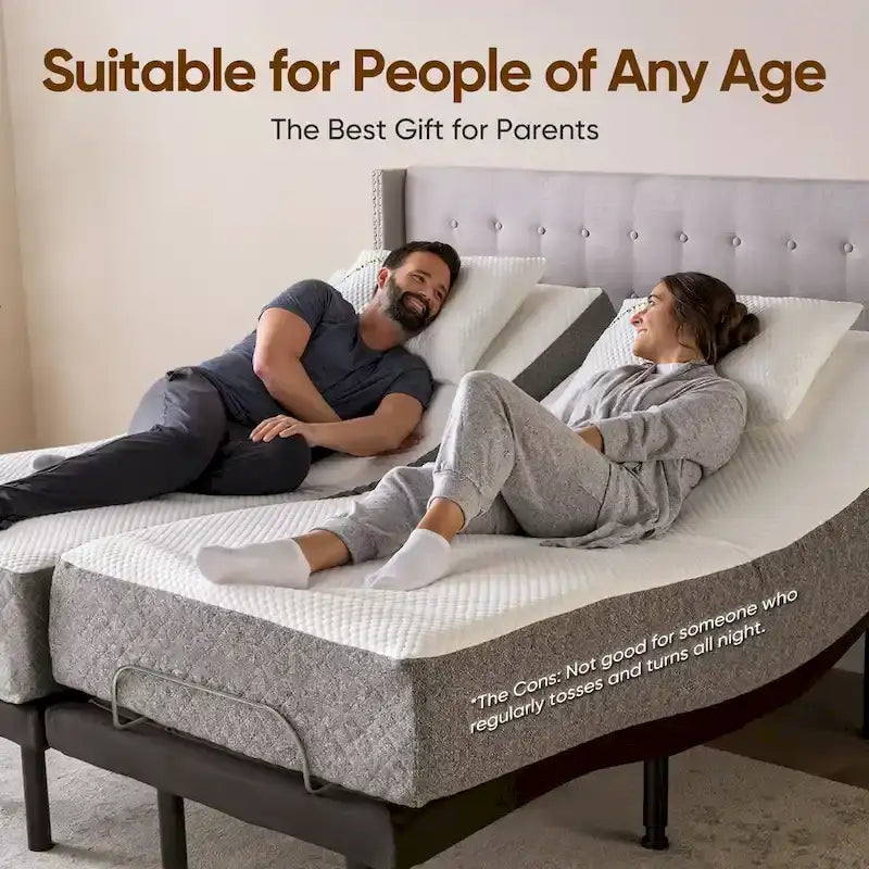 Adjustable Bed Frame Base Stress Massage Wireless Remote Quiet Motor