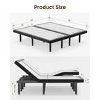 Adjustable Bed Frame Base Stress Massage Wireless Remote Quiet Motor