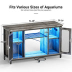 Reptile Tank Stand Fish Tank Stand with Power Outlets & LED Light
