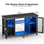 Reptile Tank Stand Fish Tank Stand with Power Outlets & LED Light