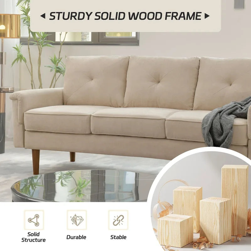 OVIOS Rive Design Cushion Wood Leg Indoor Sofa