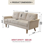 OVIOS Rive Design Cushion Wood Leg Indoor Sofa