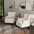 Classic Upholstered Accent Chair Set of 2