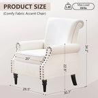 Classic Upholstered Accent Chair Set of 2