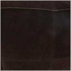 Leather Low Profile Square Pouf with Patchwork Design - Brown, Gray or Dark Brown- Roche River Decor