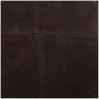 Leather Low Profile Square Pouf with Patchwork Design - Brown, Gray or Dark Brown- Roche River Decor