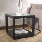 SAFAVIEH Couture Benecarlo Glass Top Accent Table - 22Wx22Dx21H