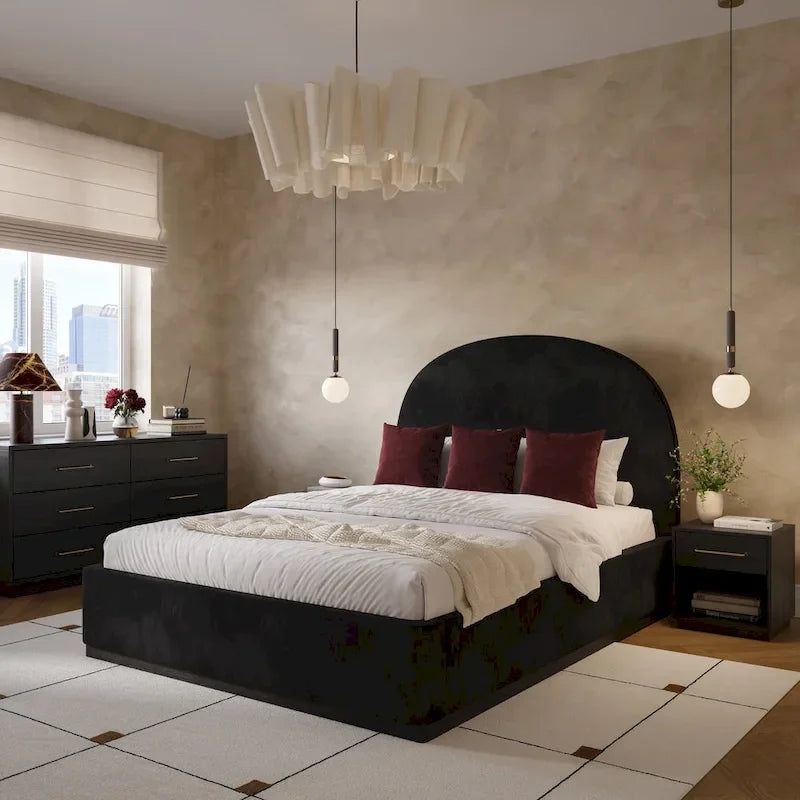Marlow Velvet Upholstered King Bed