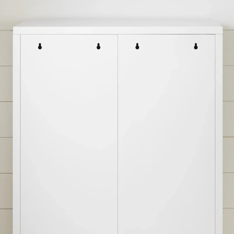 2-Door Metal Storage Cabinet with Adjustable Shelves
