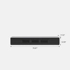 Minimalist TV Stand with DrawersSolid Wood Media Console with Cabinets, Flip-down Door, Walnut Veneer, Fully-Assembled