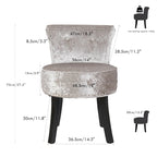 27.5 Tall Solid Wood Vanity Stool Chair - 27.5 H X 19 W X 11.8 D
