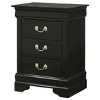 Wood 3 Drawer Nightstand