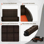Costway 4 PCS Patio Furniture Set with Washable Cushions and Tempered - See Details
