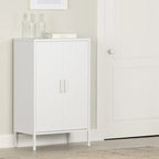 2-Door Metal Storage Cabinet with Adjustable Shelves