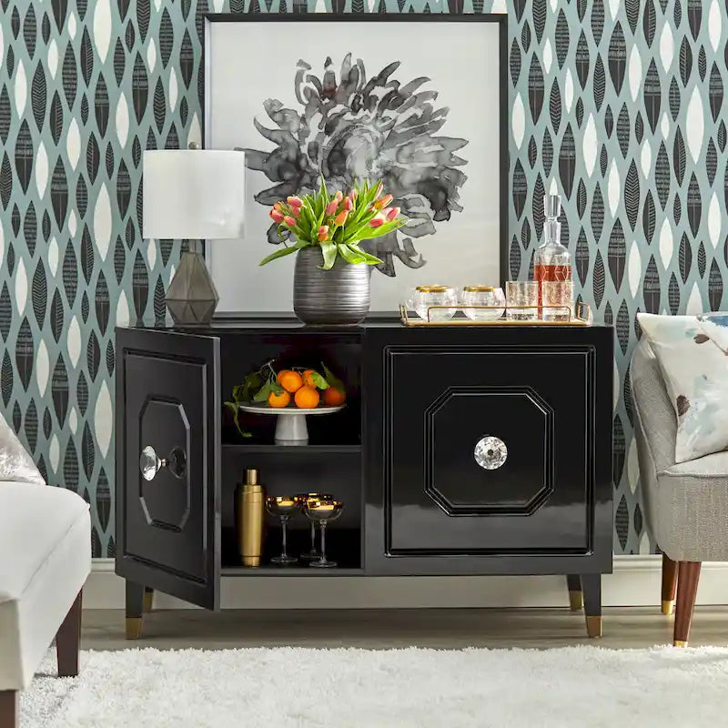 angelo:HOME Jaslene Glossy Glam Buffet/Media Cabinet