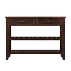 42 Console Sofa Table with Drawers and Tiers Shelves