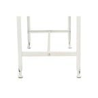 Zinc-Finished Metal and Wood Scalloped Edge Sofa Table