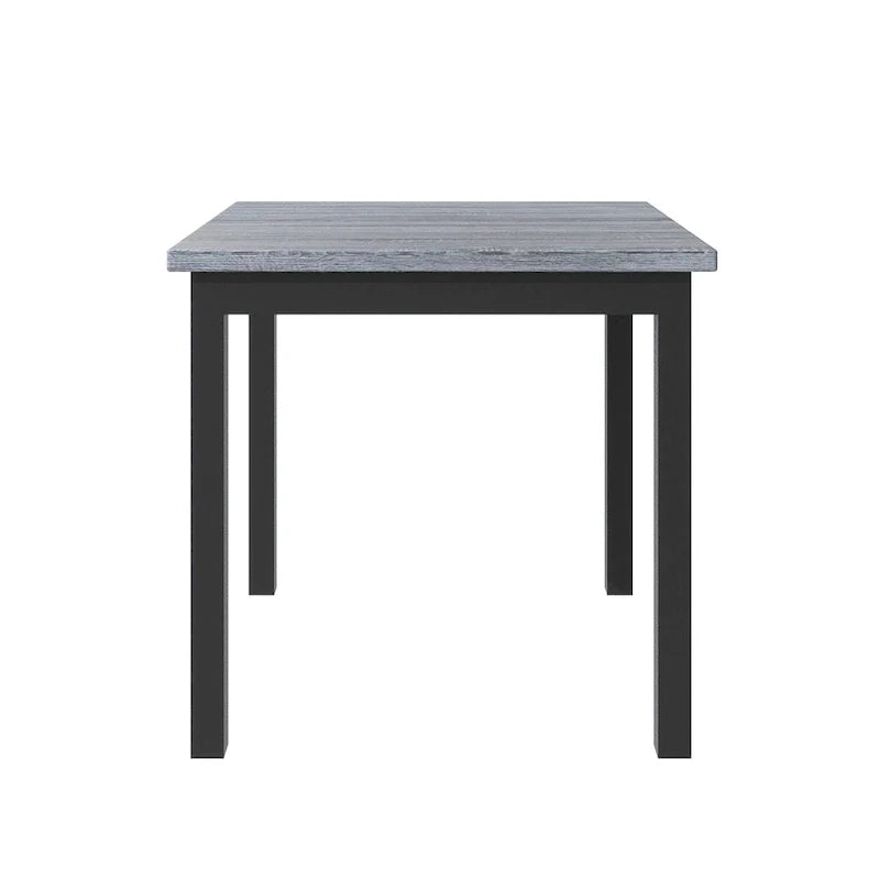 5 Piece Counter Height Dining Set, Wood Dining Table Set with Rectangle Table and 4 Upholstered High Back Chairs