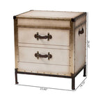 Laura Vintage Canvas End Table Trunk