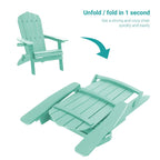 Bonosuki Set of 2 Folding Adirondack Chair Patio Fire Pit Chair