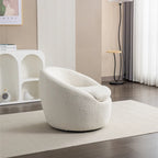 Swivel Barrel Chair - 360° Rotation - Boucle Fabric