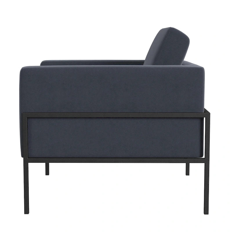 HomePop Modern Upholstered Club Chair w/Metal Frame