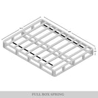 CraftPorch Solid Wood 8-Inch Box Spring Foundation with Wood Slats