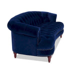 La Rosa 84 Mid-Century Modern Velvet Upholstered Chesterfield Tufted Sofa