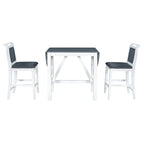 3-Piece Wood Counter Height Drop Leaf Dining Table Set