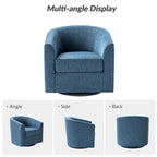 Cuenca Modern Upholstered Barrel Chair with Swivel Base