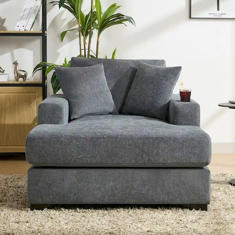 Three sizes Oversized Chaise Lounger with Pillows