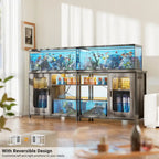20-29 Gallon Fish Tank Stand with Power Outlets & LED Light