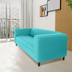 Coast to Coast Sofas Mid Century Modern 3 Seater Sofa Faux Leather Solid Wood Frame Upholstered