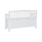 Migdalia Flip Top Slat Back Storage Entryway Bench