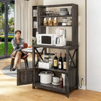 Moasis 5 Tier Kitchen Bakers Rack with Storage Shelves Microwave Oven Stand Kitchen Shelf Organizer