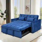 Modern Velvet Futon Loveseat with Reclining Backrest & Pockets, Seats 2 â€?Dark Gray / Light Gray / Blue / Black