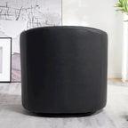 KINWELL 29 Wide Tufted PU Leather Swivel Barrel Chair