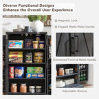 47 Farmhouse Kitchen Pantry, Storage Cabinet with Barn Doors - N/A